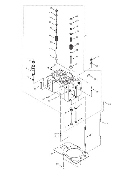 Guascor cylinder head recondition kit for FGLD series engines